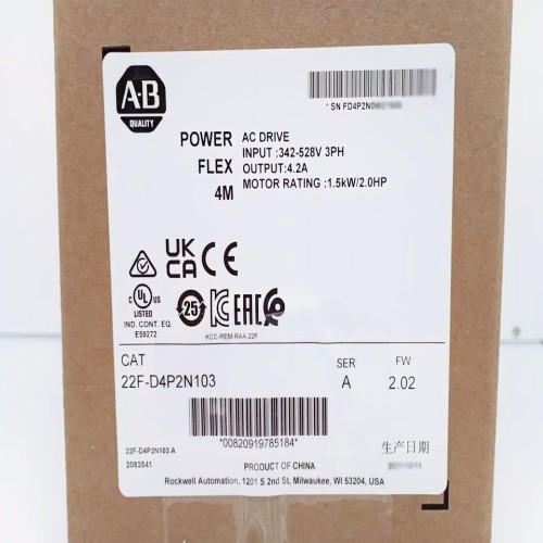 AB Allen Bradley 1.5KW PowerFlex Frequency Inverter 22F-D4P2N103 AC Drive New Original