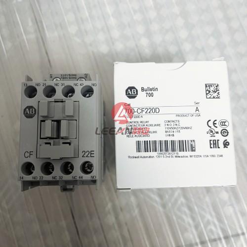 AB Allen Bradley 4 Pole IEC Rated Control Relay 700-CF220D with 2NO 2NC Contacts New