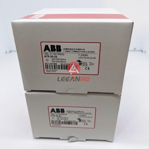 ABB 1SBL411001R8022 AC Contactor A75-30-22 with 2NO 2NC Auxiliary Contacts 220-230V New