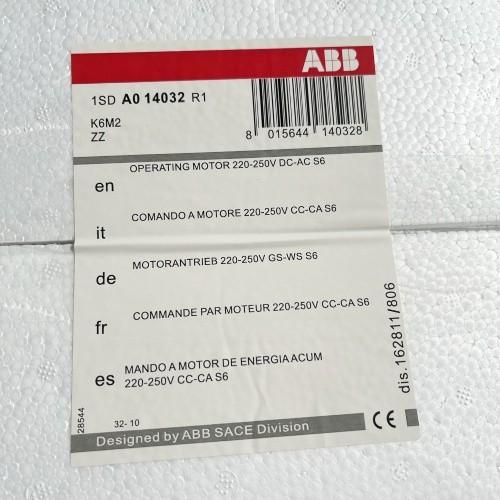 ABB Stored Energy Motor Operator 1SDA014032R1 for SACE S6S Circuit Breakers 230VAC New 