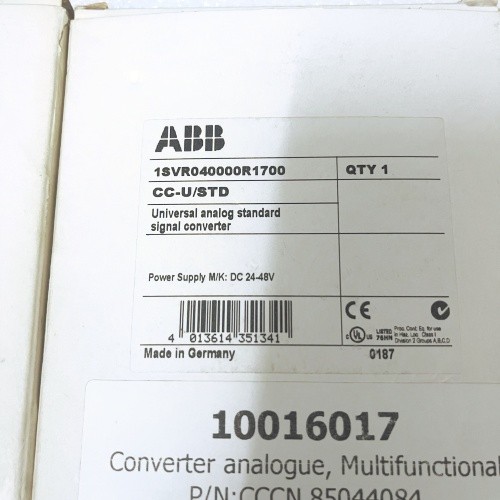 ABB Universal Analog Standard Signal Converter CC-U/STD 1SVR040000R1700 New Original