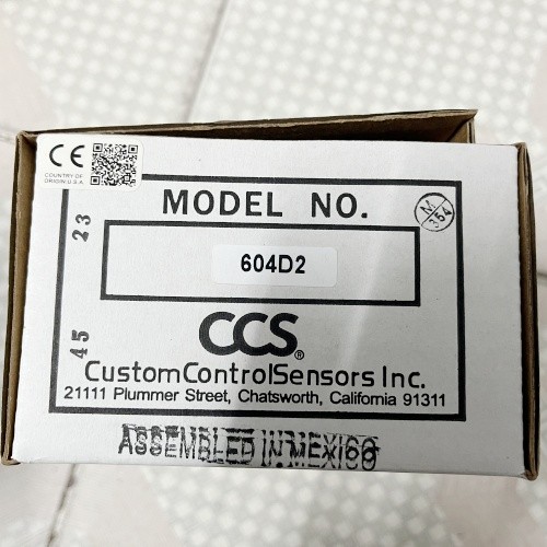 CCS Custom Control Sensors Industrial Differential Pressure Switch 604D2 Range 6-75 PSID New