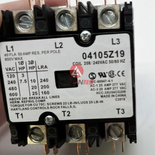 HARTLAND 40 FLA HCC Series Definite Purpose Contactor HCC-3XU04CG Coil 208-240VAC New