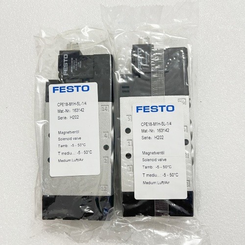 Festo 163142 Air Magnetventil Solenoid Valve CPE18-M1H-5L-1/4 with Coil MSEB-3-24V DC 389614 New