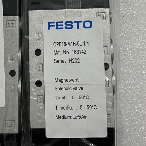 Festo 163142 Air Magnetventil Solenoid Valve CPE18-M1H-5L-1/4 with Coil MSEB-3-24V DC 389614 New