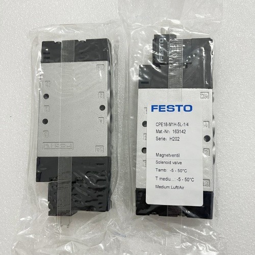 Festo 163142 Air Magnetventil Solenoid Valve CPE18-M1H-5L-1/4 with Coil MSEB-3-24V DC 389614 New