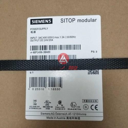 SIEMENS SITOP Modular Power Supply Module 6EP1436-3BA00 Input 3AC 400-500V Output DC24V 20A New